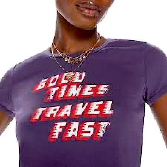 MOTHER, XL, Ringer T-shirt, Crop, Couture, Designer, $105, Graphic Tee, NWT! - Picture 2 of 14